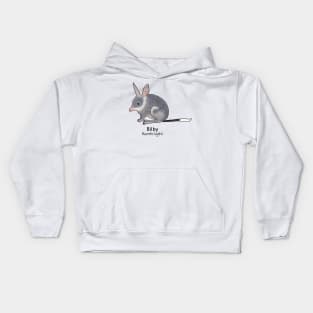 Endangered animals of Australia - Bilby, (Macrotis lagotis) Kids Hoodie